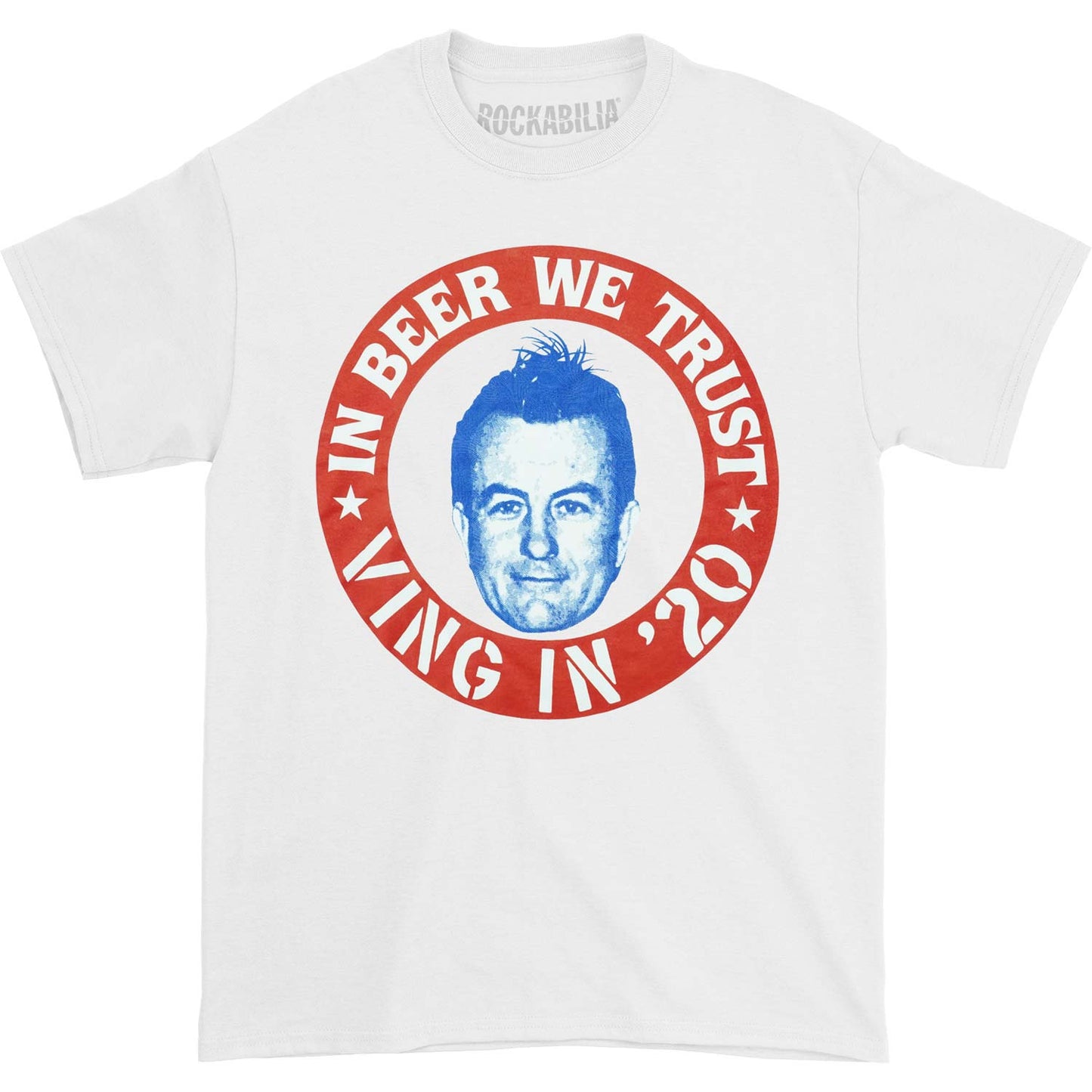 Fear Lee Ving "In Beer We Trust" Campaign T-shirt Front