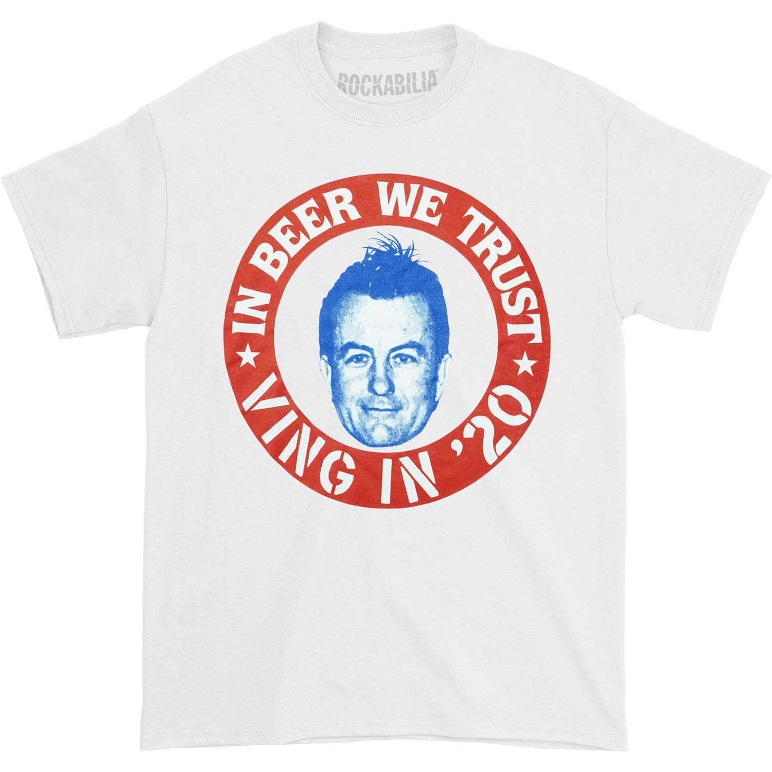 Fear Lee Ving "In Beer We Trust" Campaign T-shirt Front