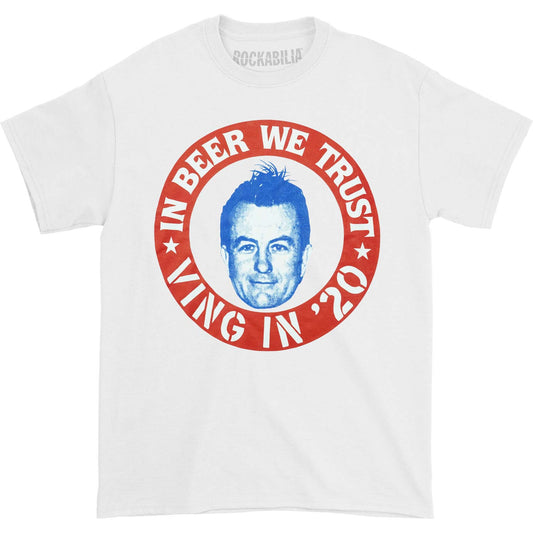 Fear Lee Ving "In Beer We Trust" Campaign T-shirt Front