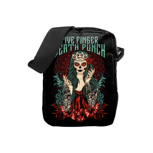 Five Finger Death Punch Day of the Dead Crossbody Bag Backpack Front