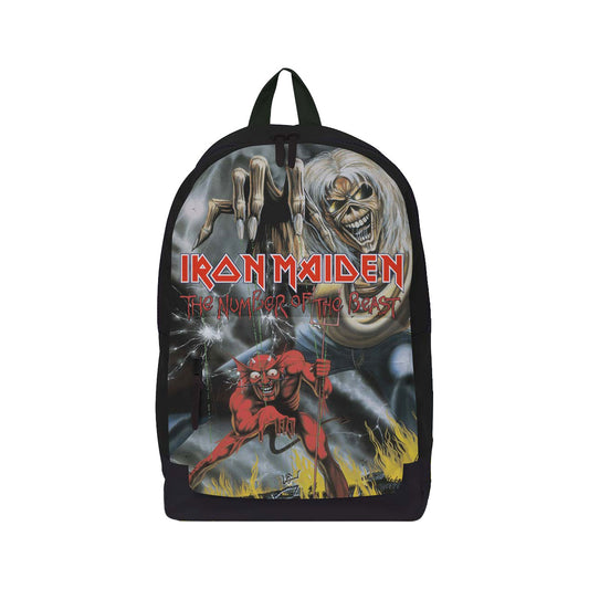 Iron Maiden Number Of The Beast Classic Rucksack Backpack Front