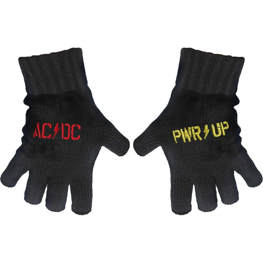 AC/DC PWR UP/Logo Knit Gloves Front