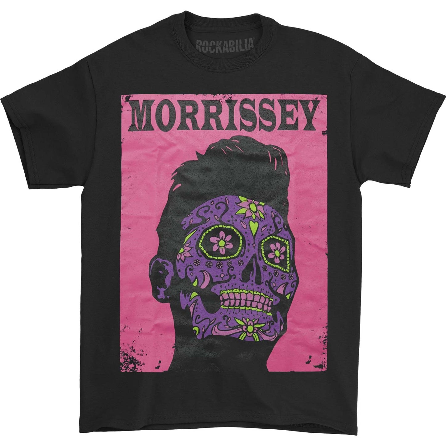 Morrissey Day of the Dead Pink T-shirt Front