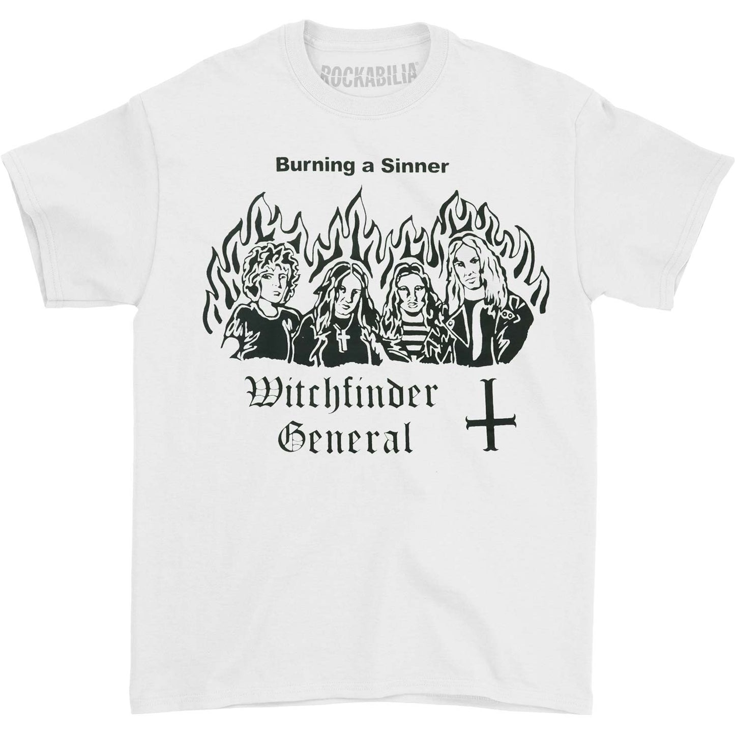 Witchfinder General (Band) Burn a Witch T-shirt Front
