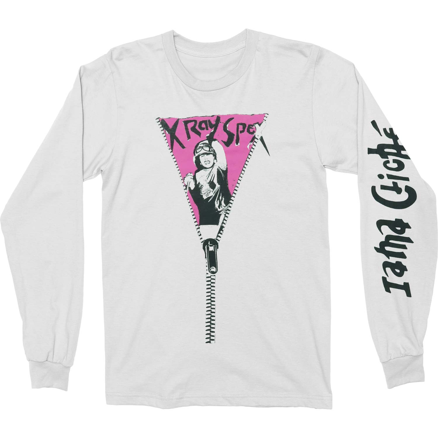 X-Ray Spex Zipper White Long Sleeve Front