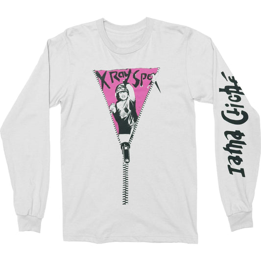 X-Ray Spex Zipper White Long Sleeve Front