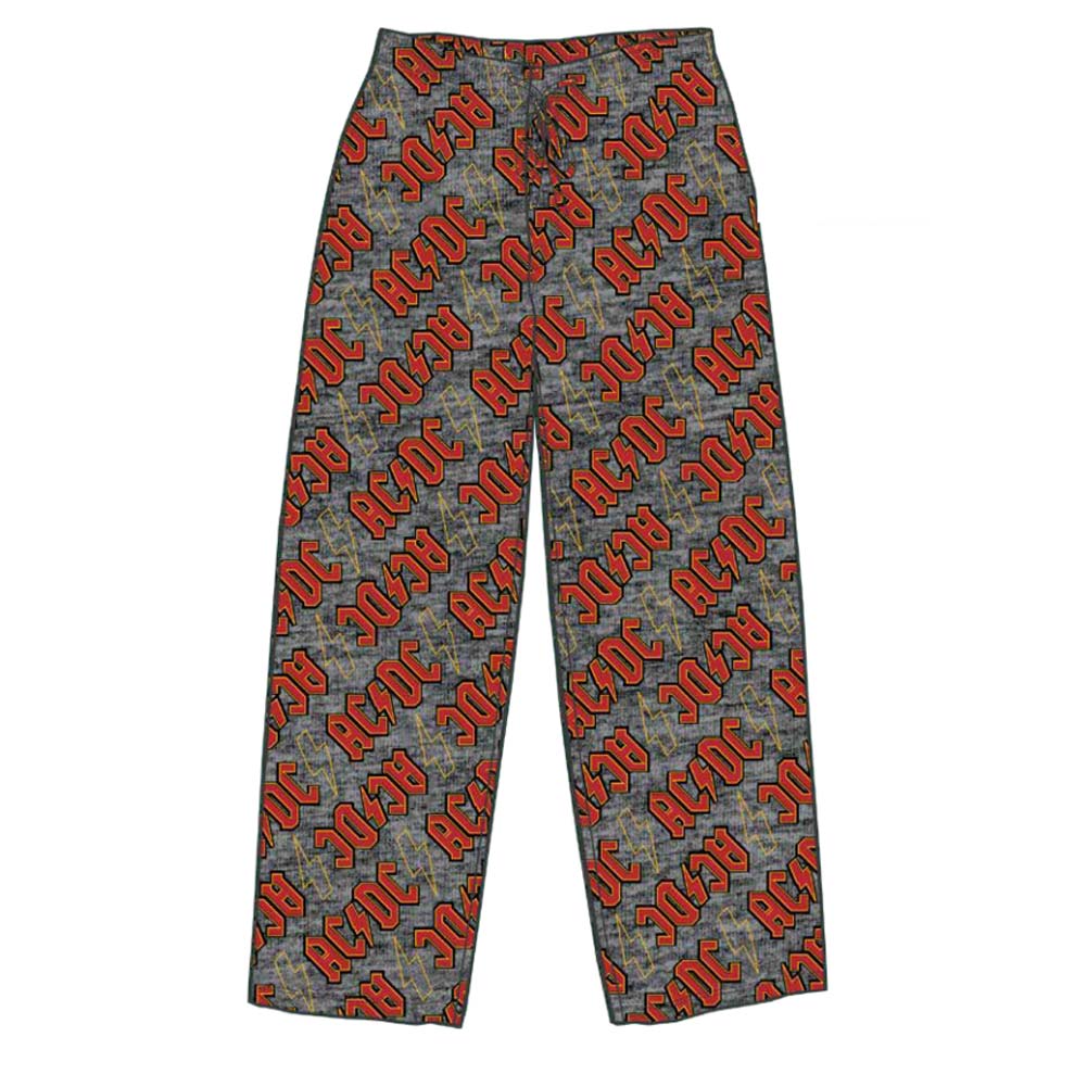 AC/DC Lightning Slant Lounge Pants Lounge Pants Front