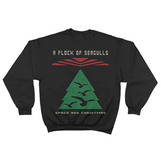 A Flock Of Seagulls Ugly Xmas Crew Neck Sweatshirt Front