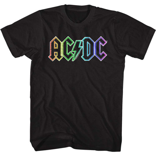 AC/DC Rainbow Logo T-shirt Front