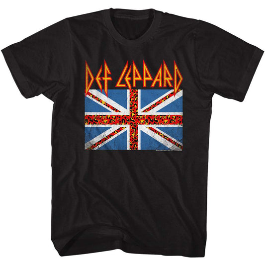 Def Leppard Leopard Flag T-shirt Front