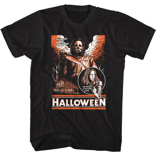 Halloween Sketchy & Orange T-shirt Front