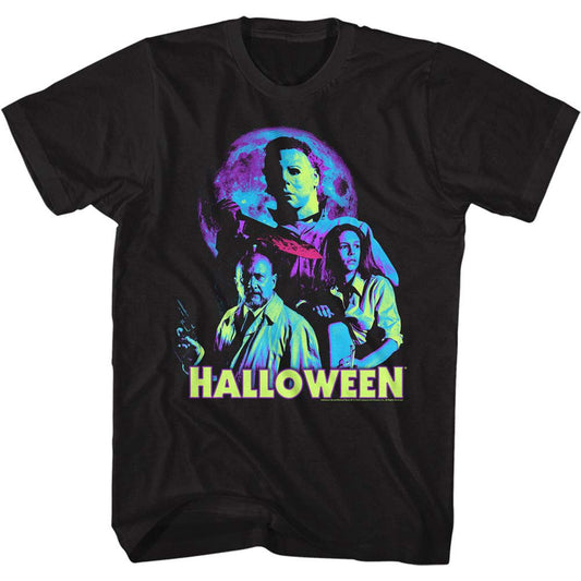 Halloween Neon Moon T-shirt Front