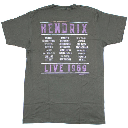 Jimi Hendrix Live 1969 T-shirt Back