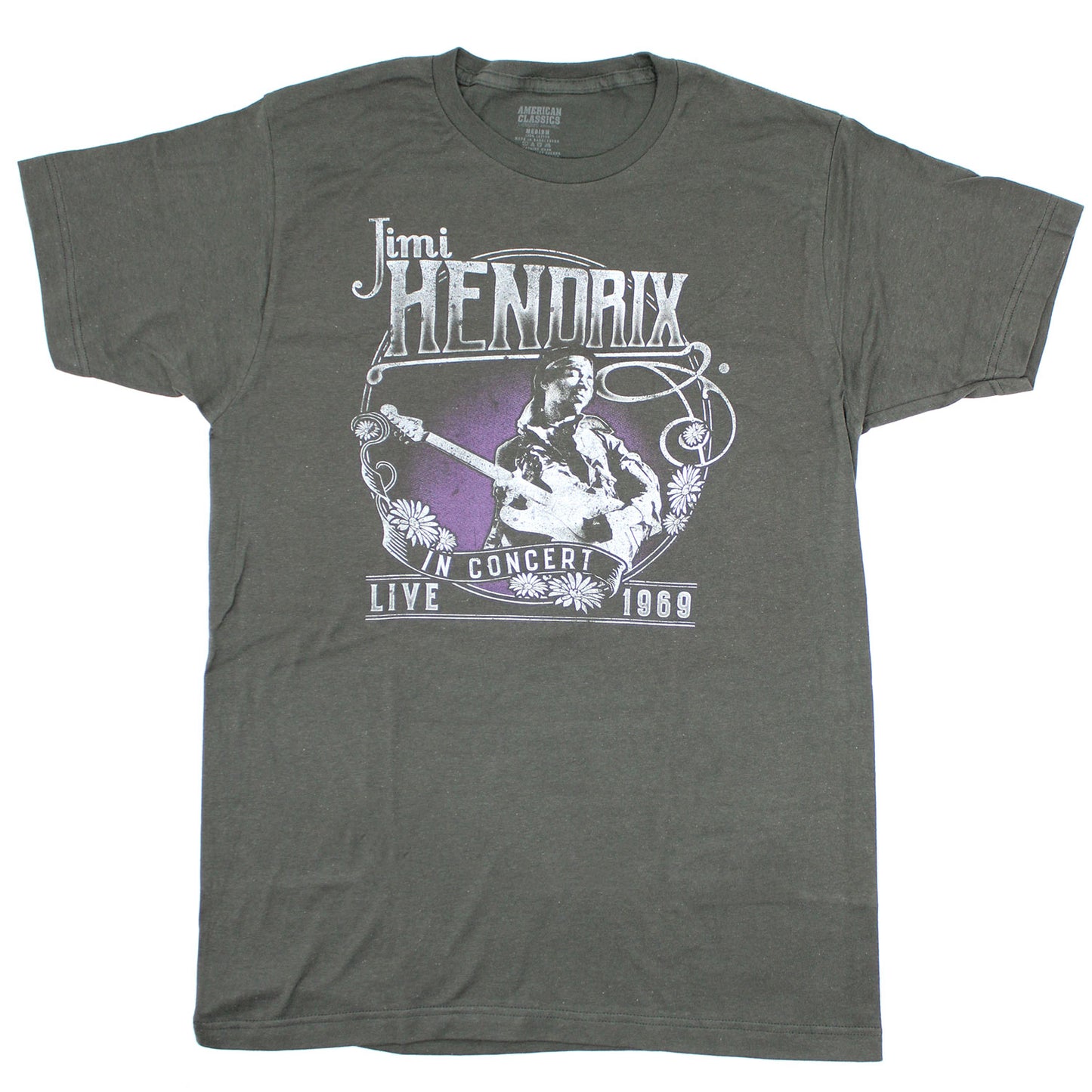Jimi Hendrix Live 1969 T-shirt Front