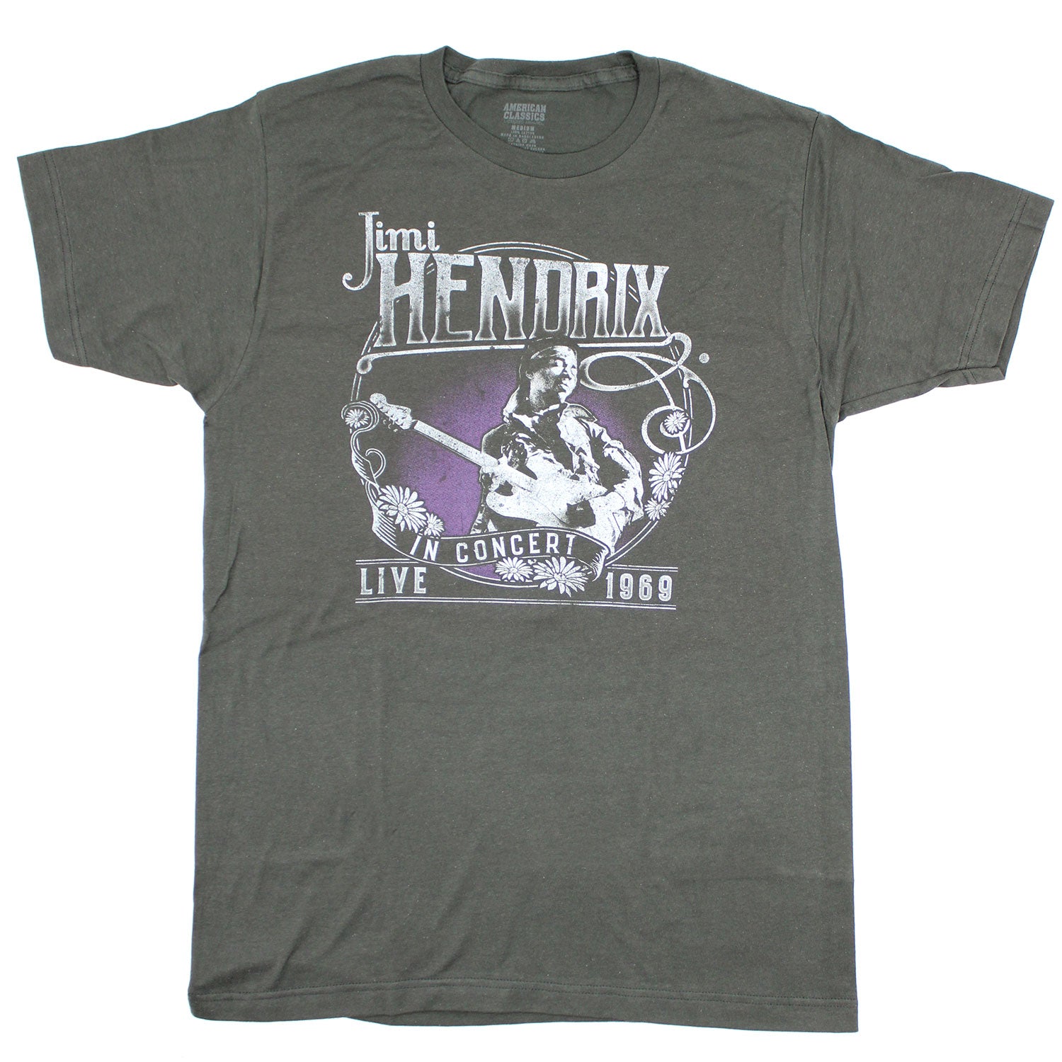 Jimi Hendrix Live 1969 T-shirt Front