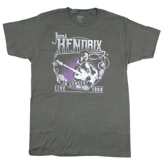Jimi Hendrix Live 1969 T-shirt Front