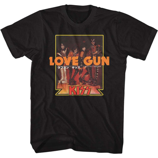 KISS Love Gun Japanese Txt T-shirt Front