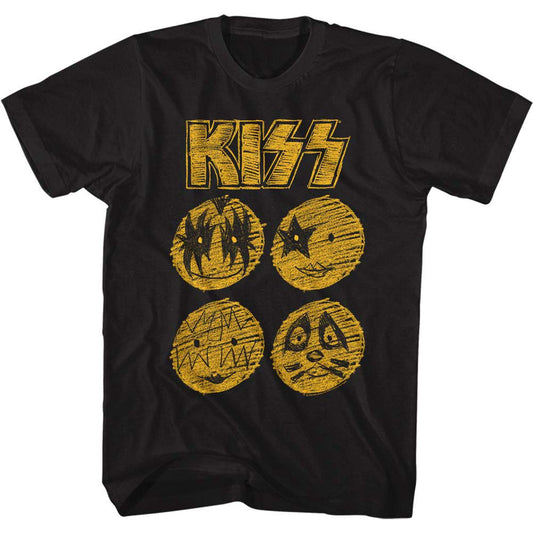 KISS Band Sketch T-shirt Front