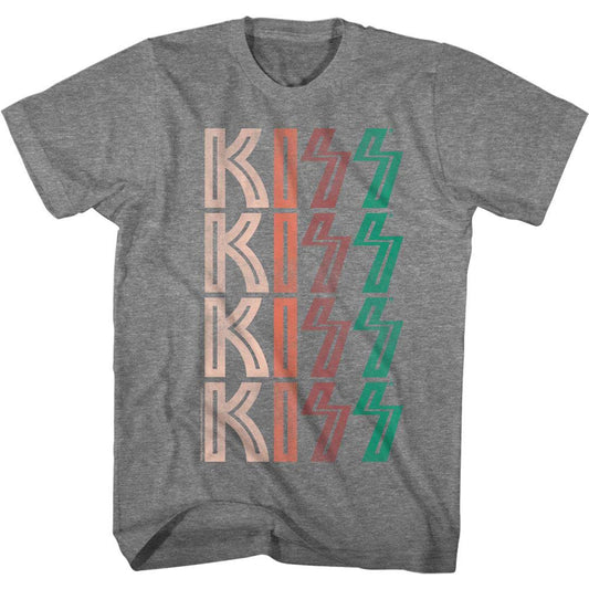 KISS Washed  Out Logo T-shirt Front