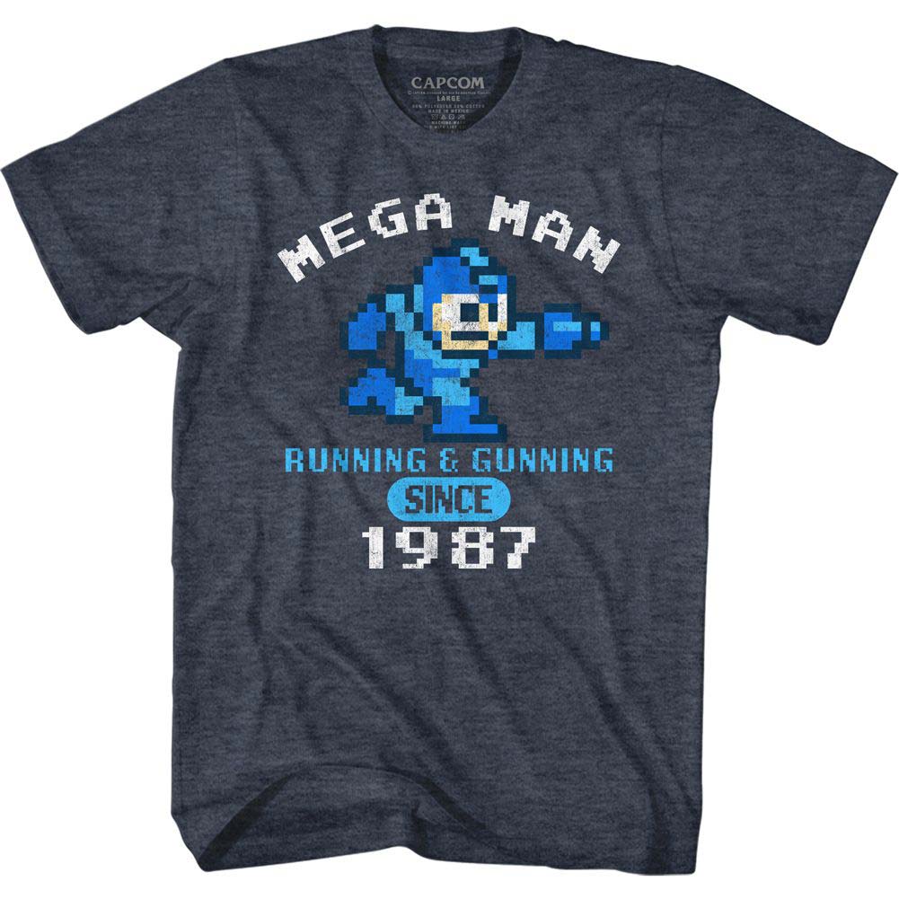 Mega Man Run&gun 1987 T-shirt Front