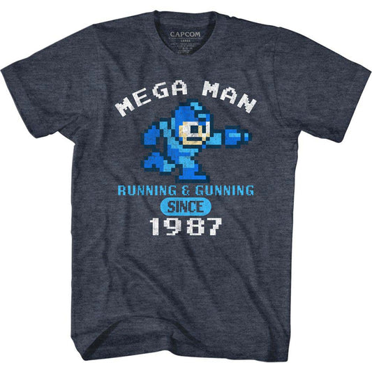 Mega Man Run&gun 1987 T-shirt Front