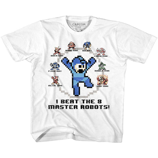 Mega Man 8 Master Robots Kids Childrens T-shirt Front
