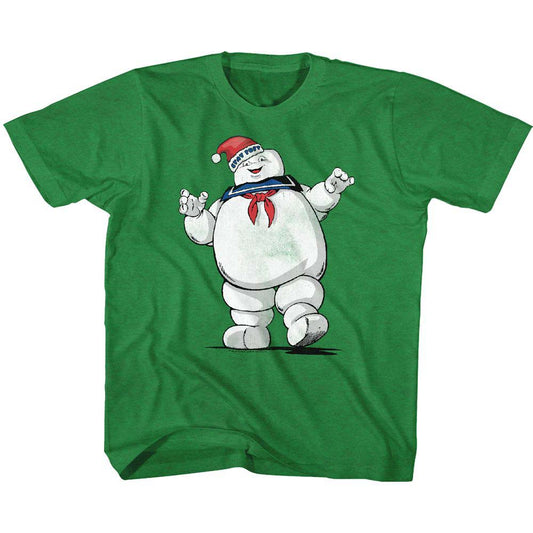 Ghostbusters Merry Mr. Stay Puft Kids Childrens T-shirt Front