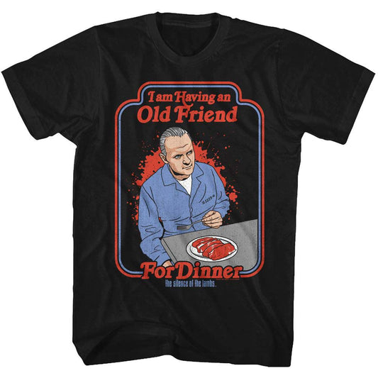 Silence Of The Lambs Friend For Dinner T-shirt Front