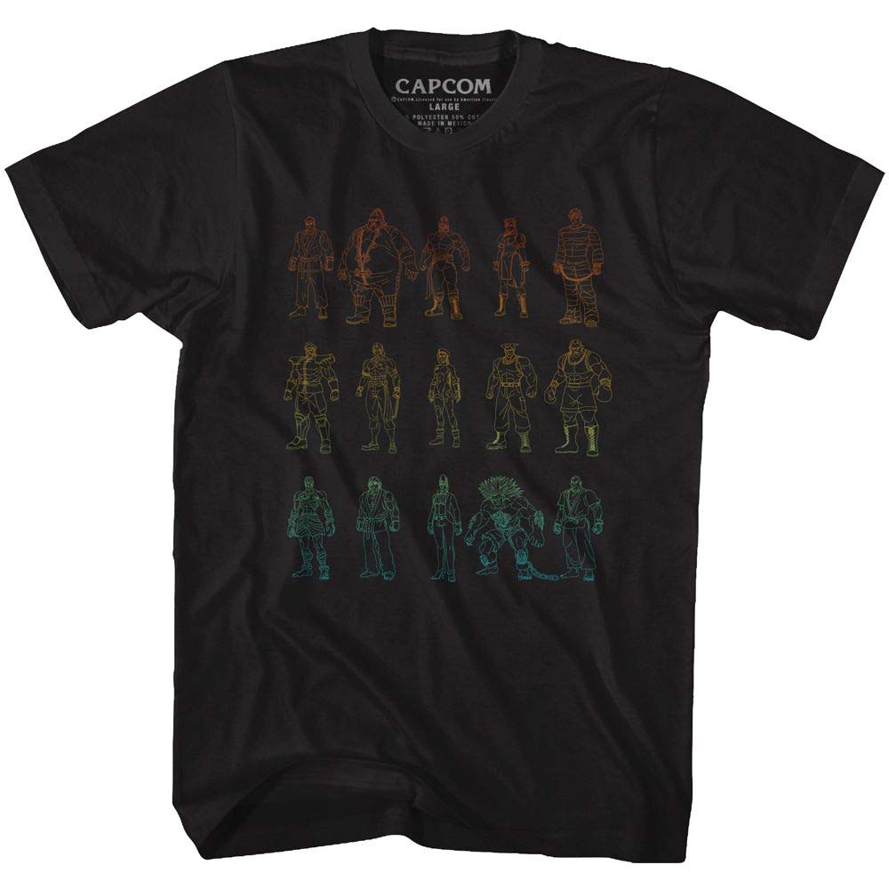 Street Fighter Outlines T-shirt Front