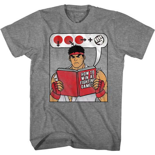Street Fighter How To Win Book T-shirt Front