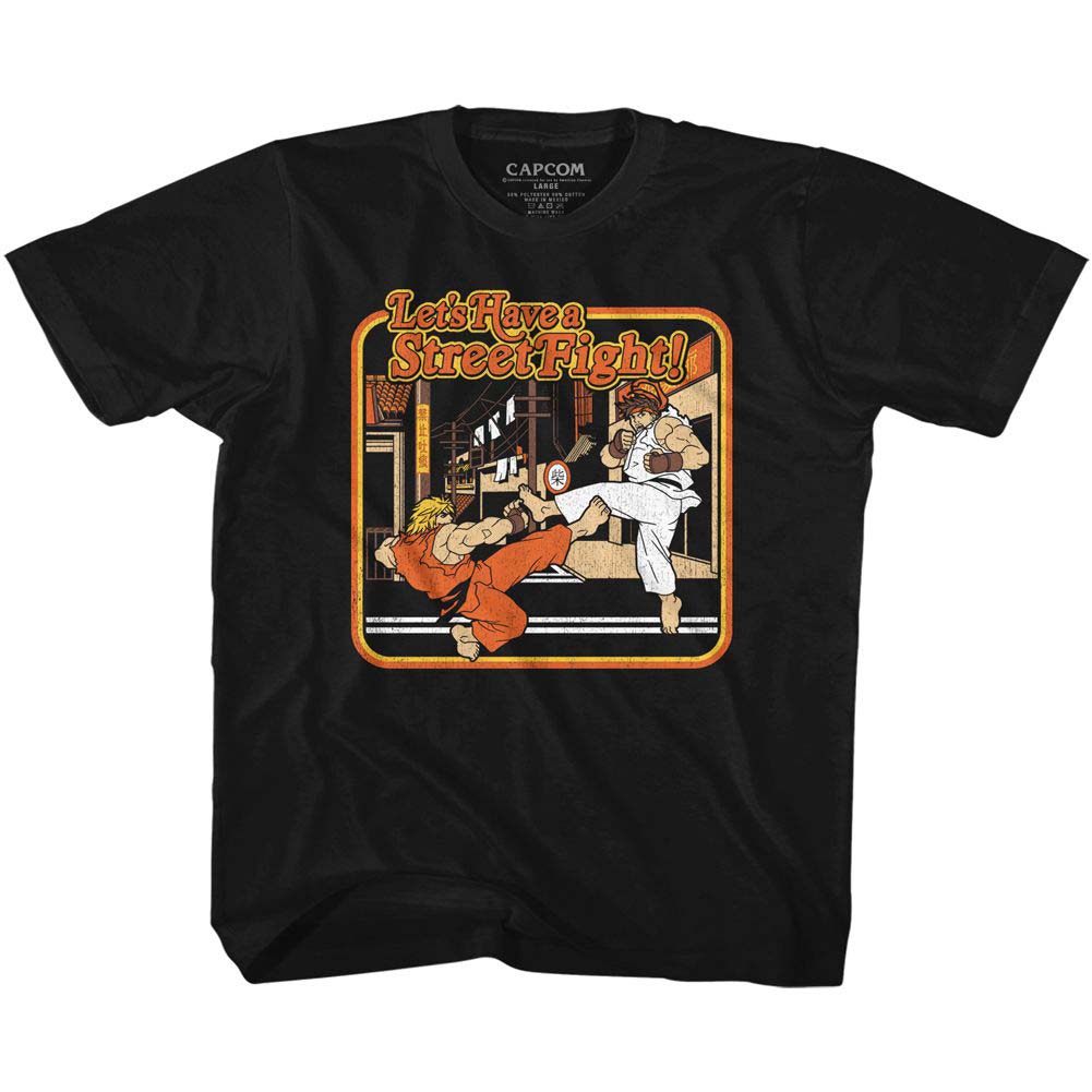 Street Fighter Storybook Style Youth T-shirt Front