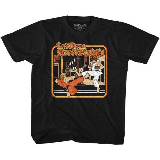 Street Fighter Storybook Style Youth T-shirt Front