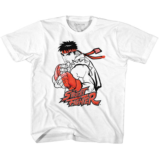 Street Fighter Ryu Red Youth T-shirt Front