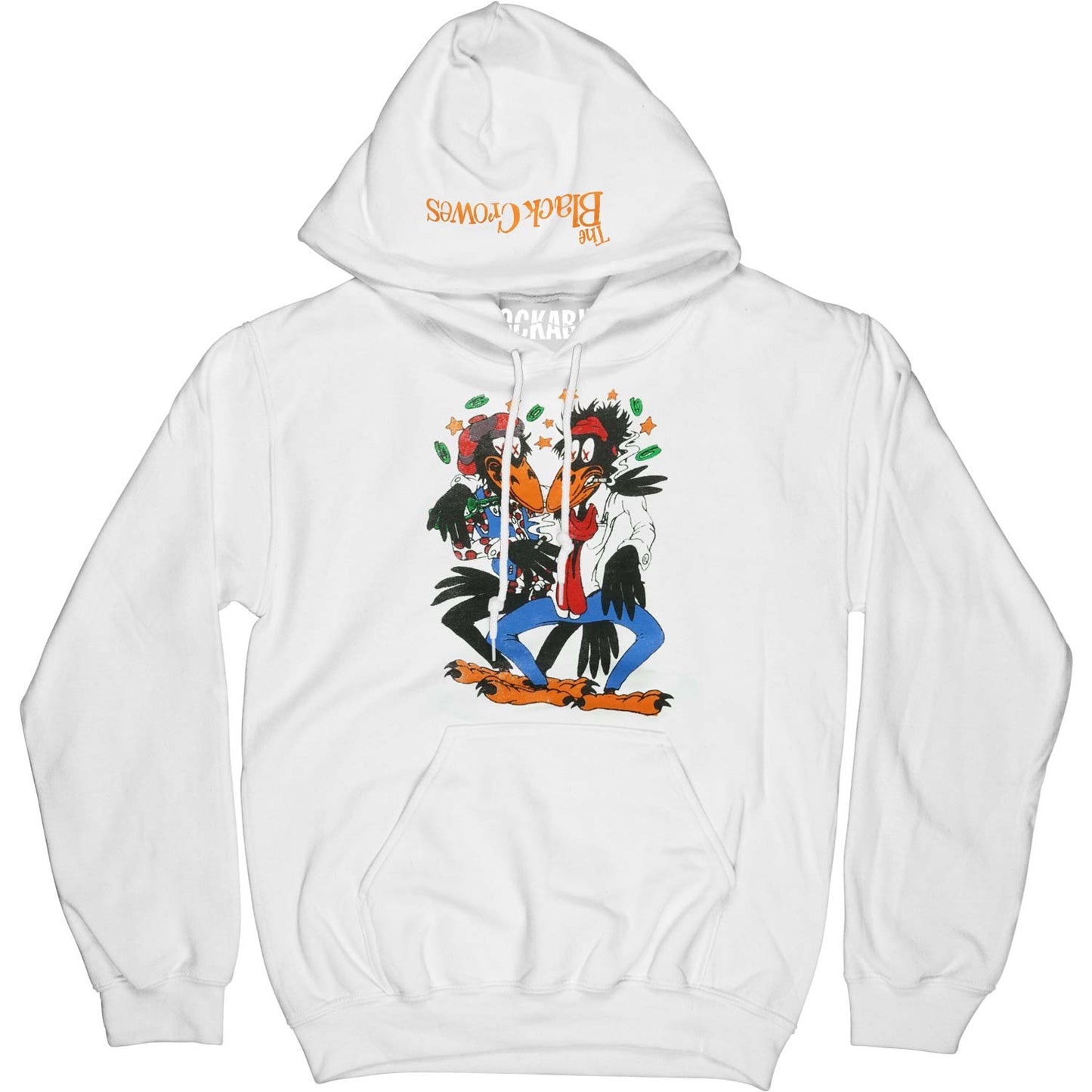 Black Crowes Sketch White Hoodie Hooded Sweatshirt Front
