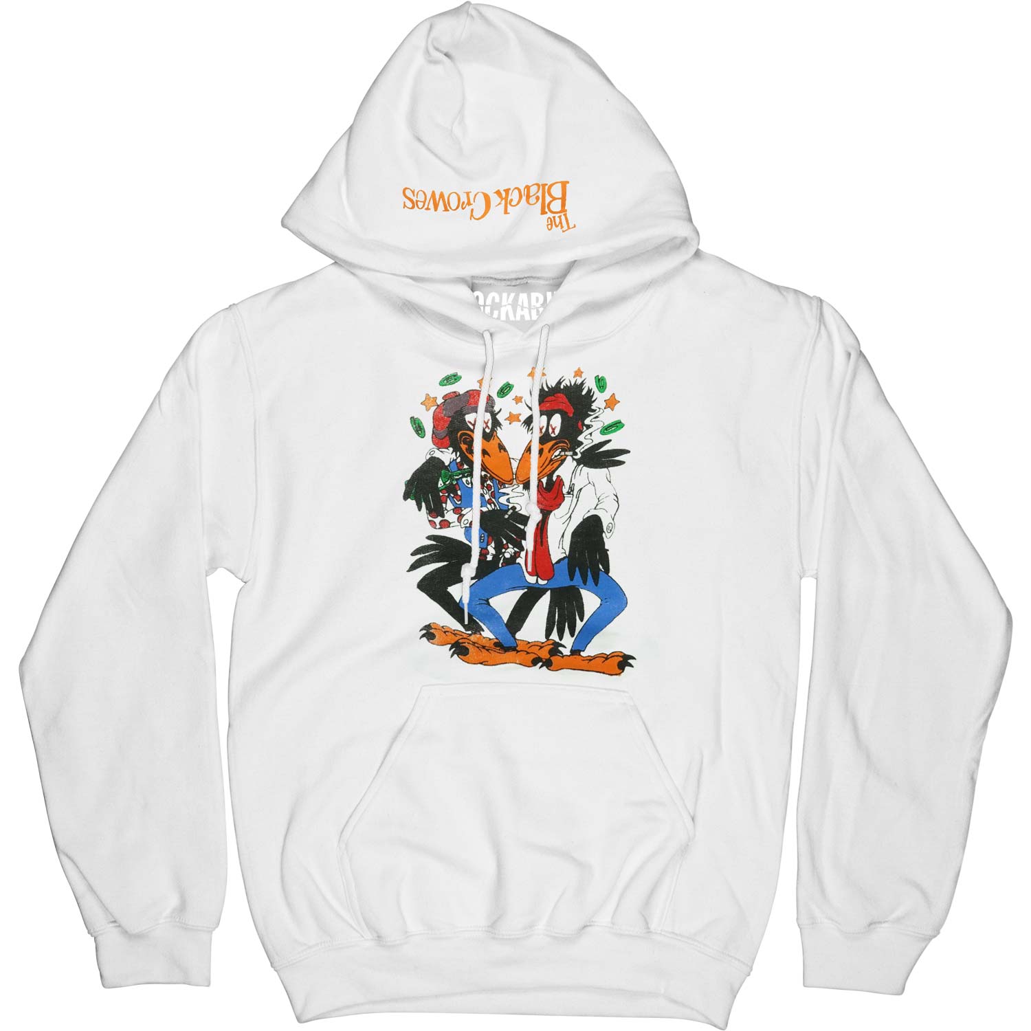 Black Crowes Sketch White Hoodie Hooded Sweatshirt Front