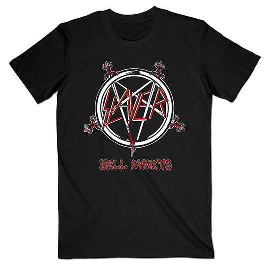 Slayer Hell Awaits Tour (Back Print) Slim Fit T-shirt Front