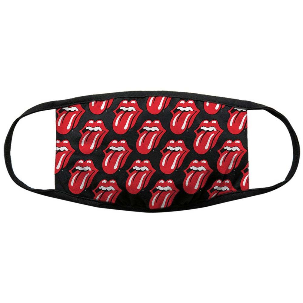 Rolling Stones Tongue Repeat Face Mask Front