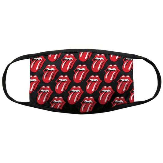 Rolling Stones Tongue Repeat Face Mask Front
