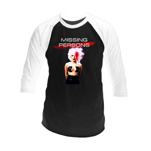 Missing Persons Dale Black Raglan Baseball Jersey Front
