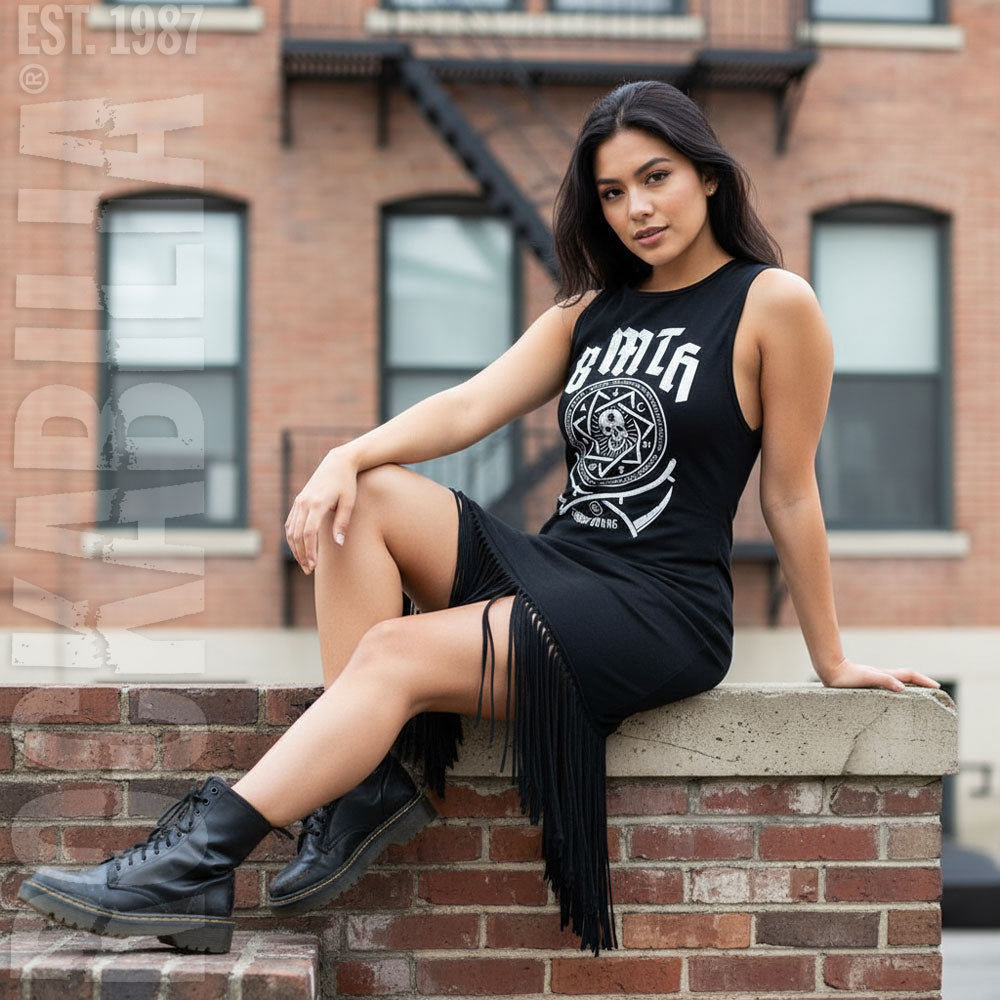 Crooked (Tassels) Ladies Tee Dress Work Dress