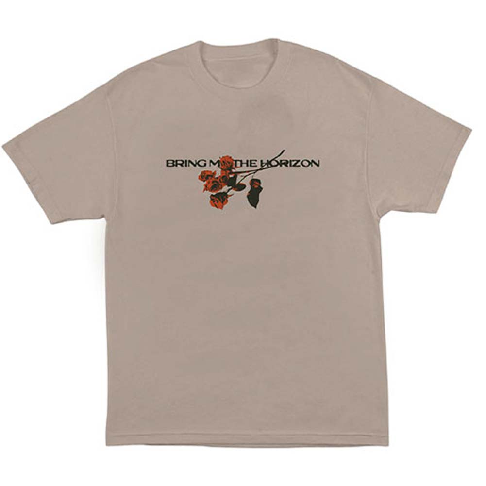 Bring Me The Horizon Flowers (Back Print) Slim Fit T-shirt Front