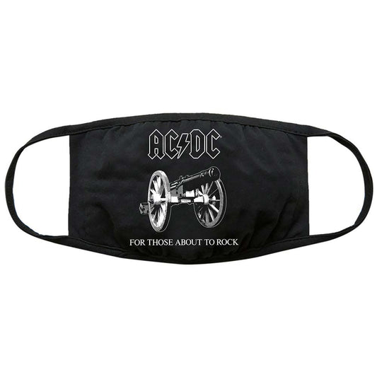 AC/DC About To Rock Face Mask Front
