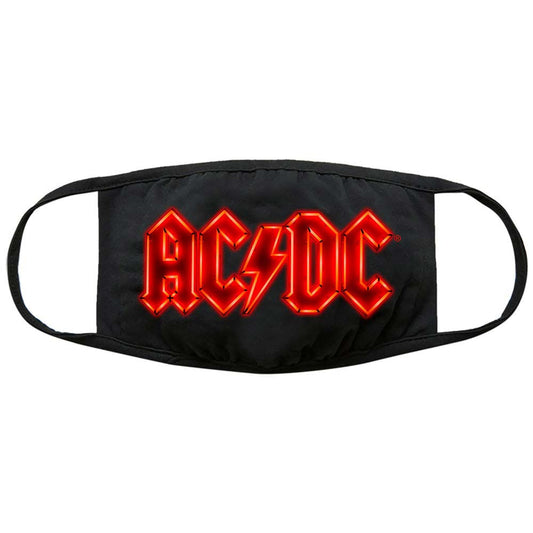 AC/DC Neon Logo Face Mask Front