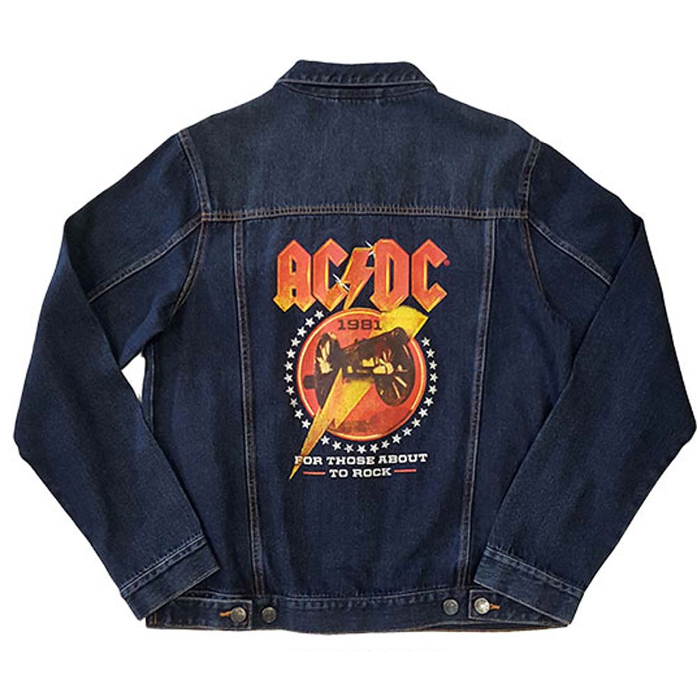 AC/DC About To Rock (Back Print) Denim Jacket Back