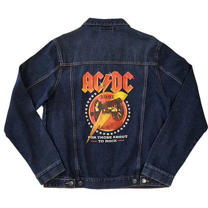 AC/DC About To Rock (Back Print) Denim Jacket Back