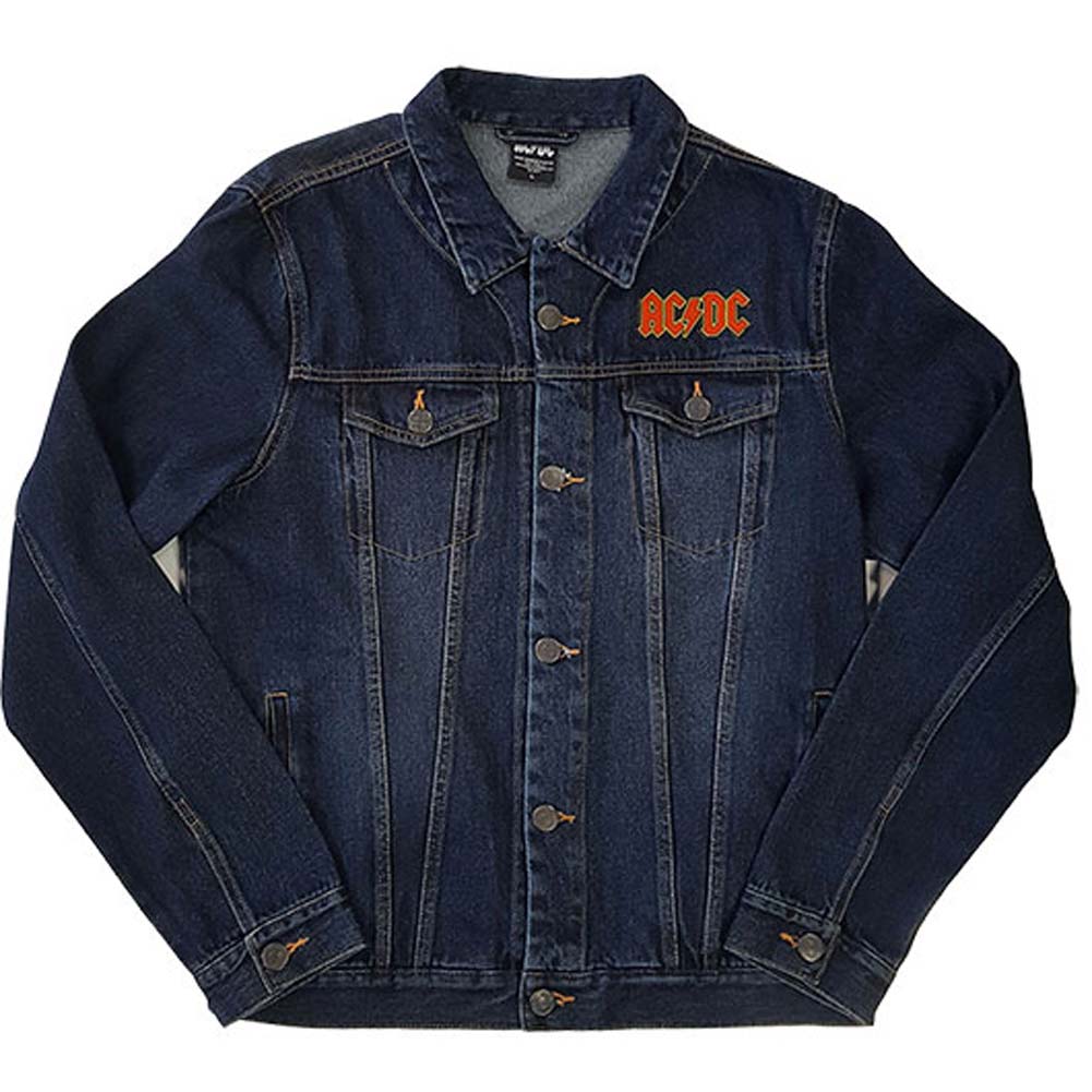AC/DC About To Rock (Back Print) Denim Jacket Front