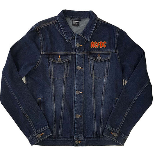 AC/DC About To Rock (Back Print) Denim Jacket Front