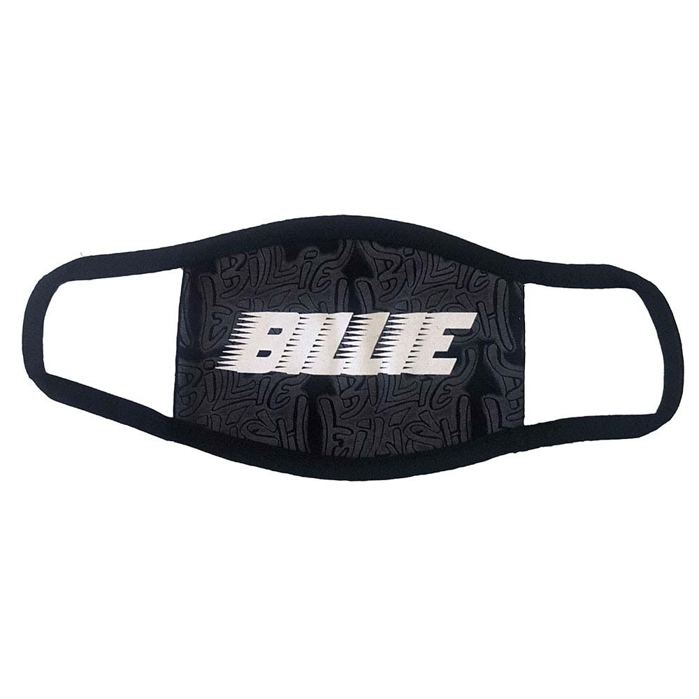 Billie Eilish Racer Logo & Graffiti Black Face Mask Front