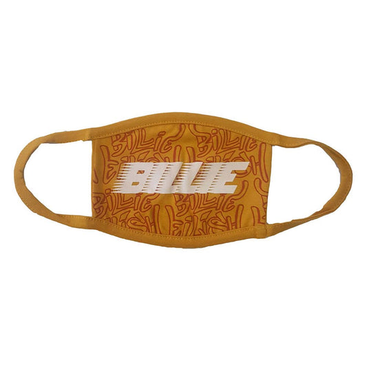 Billie Eilish Racer Logo & Graffiti Yellow Face Mask Front