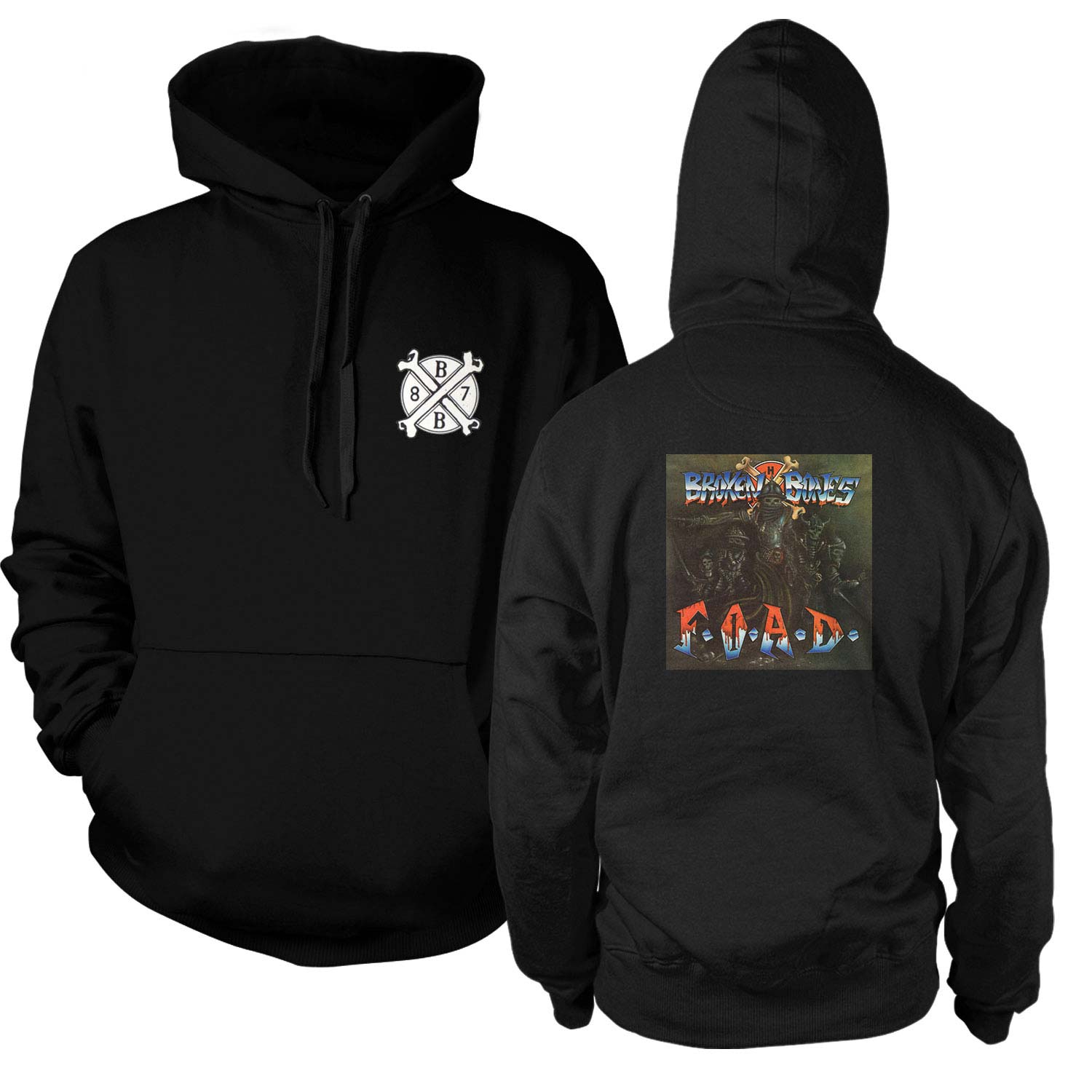 Broken Bones FOAD Hoodie Hooded Sweatshirt Front